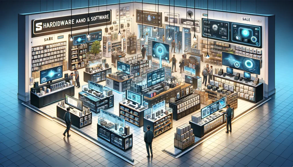 Sale of Hardware and Software illustration image